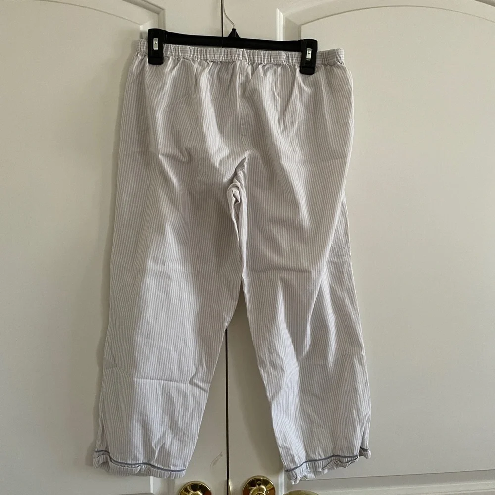 Women’s Striped White Pajama Set - Picture 6 of 7